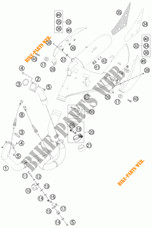 UITLAAT voor KTM 990 SUPER DUKE R 2013