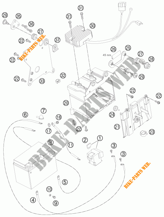 BATTERIA voor KTM 990 SUPER DUKE R 2012