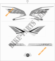 STICKERS voor KTM RC 200 WHITE NO ABS 2019