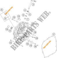 KOPPELINGS DEKSEL voor KTM 250 DUKE ORANGE - B.D. 2020