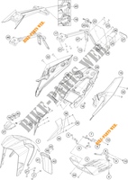 PLASTIC voor KTM 250 DUKE ORANGE - B.D. 2020