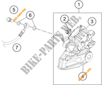 REMKLAUW ACHTER voor KTM 250 DUKE ORANGE - B.D. 2020