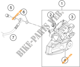 REMKLAUW ACHTER voor KTM 250 DUKE ORANGE - B.D. 2020