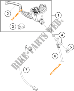REMPOMP VOOR voor KTM 250 DUKE ORANGE - B.D. 2020