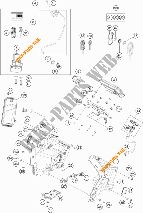 CONTACTSCHAKELAAR voor KTM 1290 S ADVENTURE S ORANGE 2020