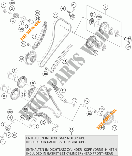 DISTRIBUTIERIEM voor KTM 1290 SUPER DUKE GT ORANGE 2018