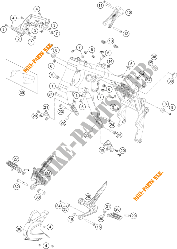 FRAME voor KTM 890 DUKE R 2021