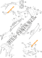 PLASTIC voor KTM 390 DUKE SILVER - CKD 2021