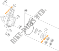 WATERPOMP voor KTM 390 DUKE WHITE - B.D. 2021