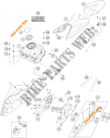 TANK / ZADEL voor KTM 390 DUKE SILVER 2021