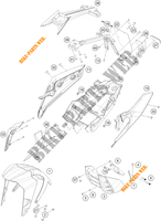 PLASTIC voor KTM 390 DUKE WHITE - B.D. 2021