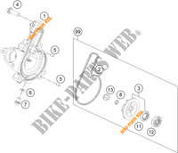 WATERPOMP voor KTM 390 DUKE WHITE - B.D. 2021
