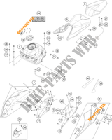 TANK / ZADEL voor KTM 390 DUKE WHITE - CKD 2021