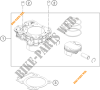 CILINDER voor KTM 390 DUKE WHITE - B.D. 2021