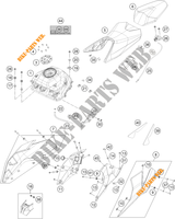 TANK / ZADEL voor KTM 390 DUKE SILVER 2021