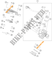 GASKLEP HUIS voor KTM 250 DUKE ORANGE NON ABS - IKD 2020