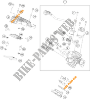 GASKLEP HUIS voor KTM 200 DUKE ORANGE ABS - CKD 2020