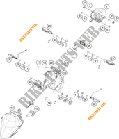 KOPLAMP / ACHTERLICHT voor KTM 200 DUKE ORANGE ABS - CKD 2020
