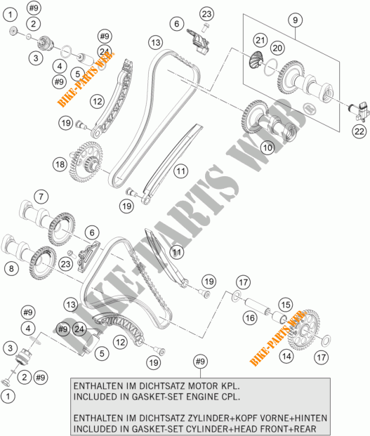 DISTRIBUTIERIEM voor KTM 1290 SUPER DUKE GT BLACK 2018