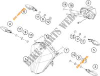 KOPLAMP / ACHTERLICHT voor KTM 250 ADVENTURE ORANGE - IKD 2021