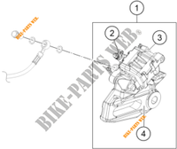 REMKLAUW ACHTER voor KTM 250 ADVENTURE ORANGE - IKD 2021