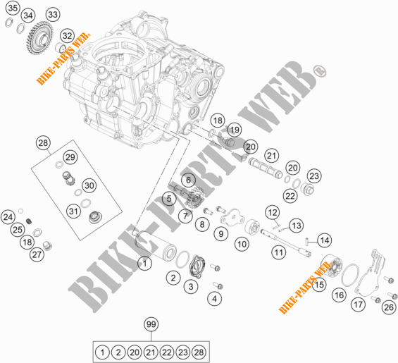OLIEPOMP voor KTM 450 EXC-F 2021