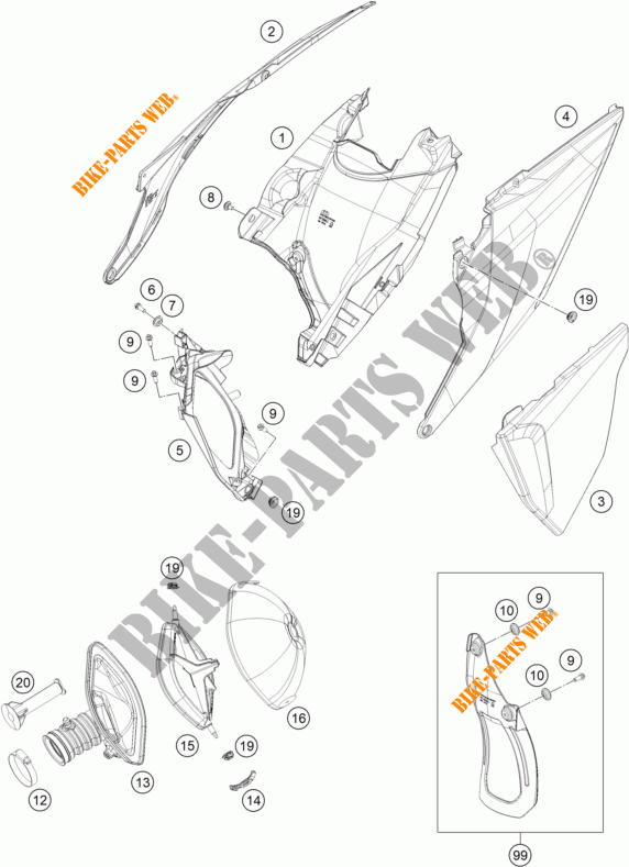 LUCHTFILTER voor KTM 250 EXC-F SIX DAYS 2022