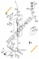 REMPOMP ACHTER voor KTM 640 DUKE II ORANGE 2002