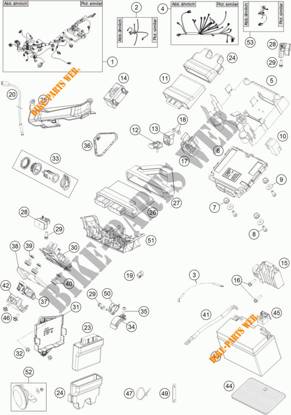 KABELBOOM voor KTM 1290 SUPER DUKE GT ORANGE ABS 2016
