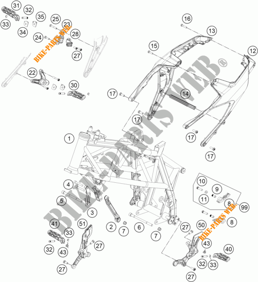 FRAME voor KTM 690 DUKE R ABS 2016