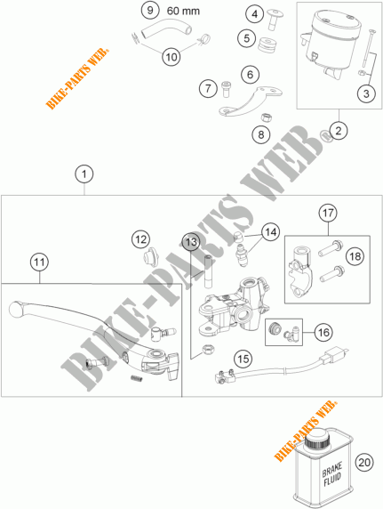 REMPOMP VOOR voor KTM 690 DUKE R ABS 2016