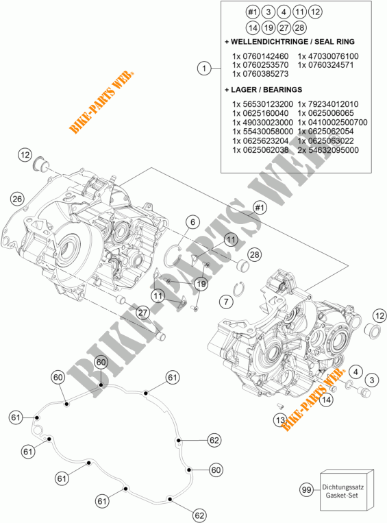 CARTERDELEN voor KTM 250 EXC 2024