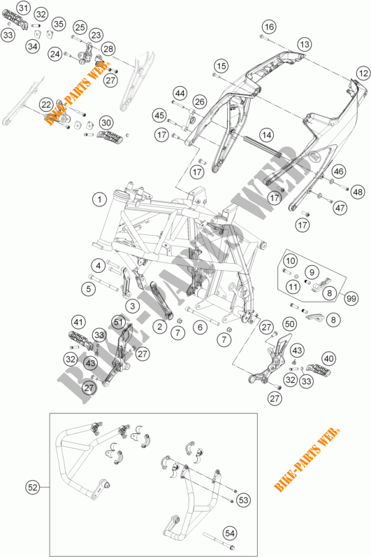 FRAME voor KTM 690 DUKE R ABS 2015
