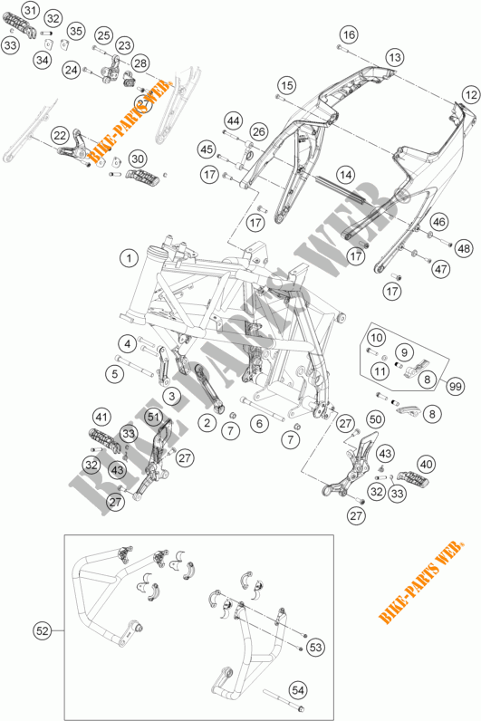 FRAME voor KTM 690 DUKE R ABS 2014