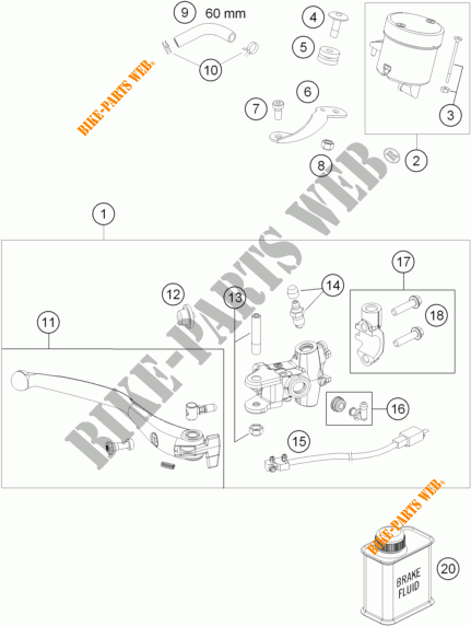 REMPOMP VOOR voor KTM 690 DUKE R ABS 2014