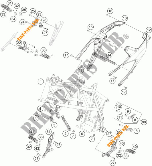 FRAME voor KTM 690 DUKE R 2017