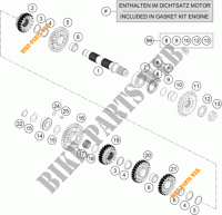 VERSNELLINGSBAK SECUNDAIRE AS voor KTM 690 DUKE WHITE ABS 2016