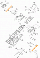 ACHTERSPATBORD  voor KTM 1290 SUPER DUKE GT ORANGE ABS 2016