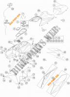 TANK / ZADEL voor KTM 1290 SUPER DUKE GT GREY ABS 2016