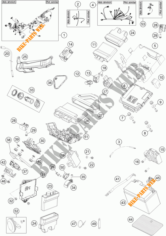 KABELBOOM voor KTM 1290 SUPER DUKE GT GREY ABS 2016