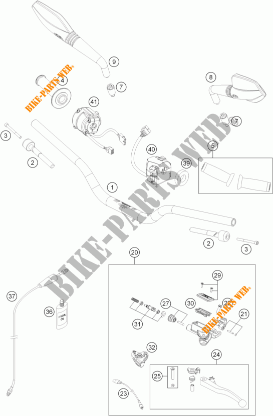 STUUR / BESTURING voor KTM 690 DUKE BLACK ABS 2015