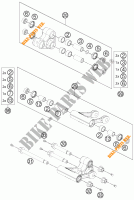 SCHOKBREKER LINK PRO LEVER voor KTM 690 DUKE WHITE ABS 2014