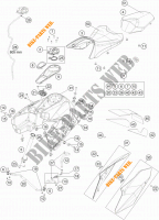TANK / ZADEL voor KTM 1290 SUPER DUKE GT GREY ABS 2016