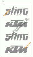 STICKERS voor KTM 125 STING 1998