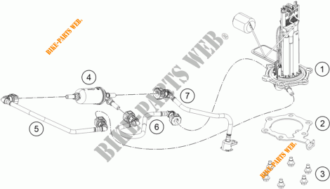 BENZINEPOMP voor KTM 390 DUKE ORANGE 2018