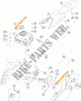 TANK / ZADEL voor KTM 390 DUKE ORANGE 2018