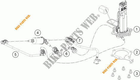 BENZINEPOMP voor KTM 390 DUKE WHITE 2018