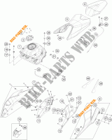 TANK / ZADEL voor KTM 390 DUKE WHITE 2018