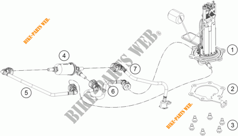 BENZINEPOMP voor KTM 390 DUKE WHITE 2017