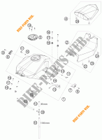 TANK / ZADEL voor KTM 1190 RC8 R TRACK 2012